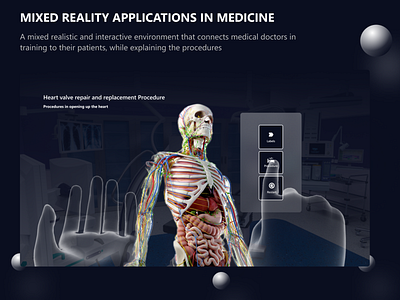 Mixed Reality Applications in Medicine app design graphic design ui ux