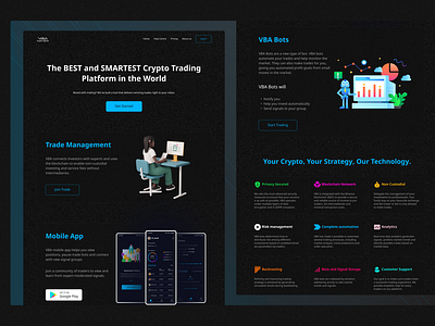 Landing Page for a crypto trading agency