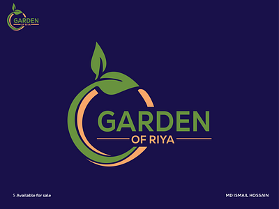 GARDEN OF RIYA LOGO branding garden logo garden logo design graphic design logo logo design logo for garden