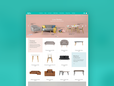 Hipvan code design furniture lifestyle ui ux web webdesign wireframe