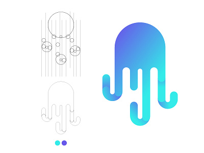 Octopus Logo circle guide logo octopus vector