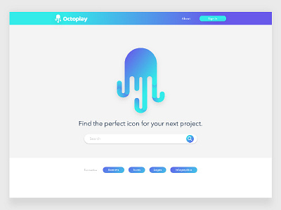 Octoplay Landing Page landing logo octopus page website