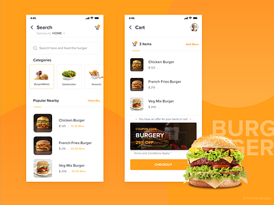 Food delivery App UI by krishna celupuri on Dribbble