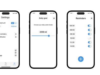 UI Exercise - Drink Water app app design mobile ui ux