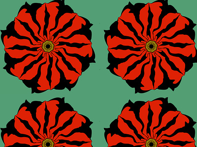 Red flower pattern