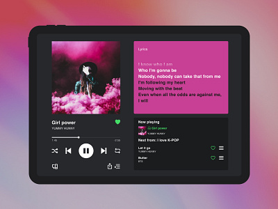 UI Challenge 009 - Music player app design mobile music player ui ui challenge ux