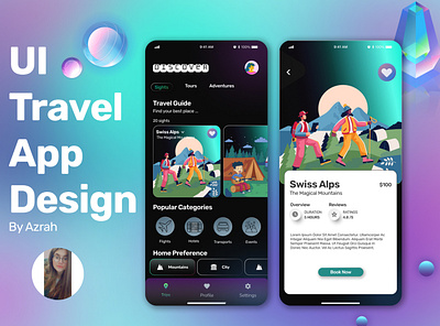 Mobile app design app app design branding custom design design illustration mobile app design travel app ui uiux design web design