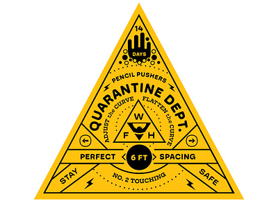 Quarantine Dept. badge branding font fonts in use illustration lettering pencil pushers pstype quarantine dept typeface typography wfh