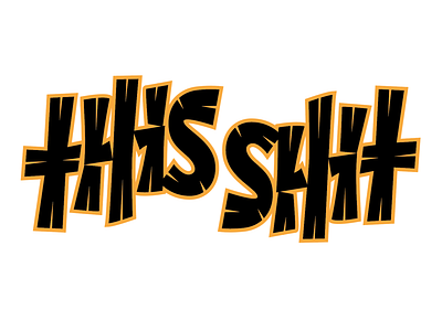 This/Shit Ambigram 2020 ambigram lettering pencil pushers shit this typography