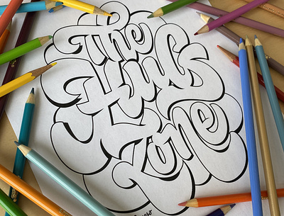 The Hug Zone custom design illustration lettering pencil pushers script type vector
