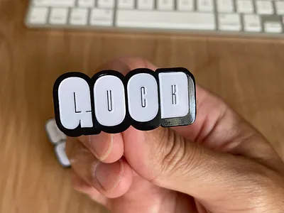 Good/Luck Pin - Updated custom enamel good good luck illustration lettering letters merch pencil pushers pins typography