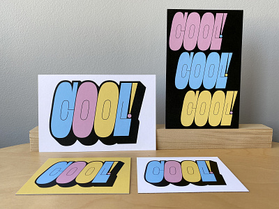 Cool!Cool! cards cool custom illustration lettering pencil pushers prints type vector