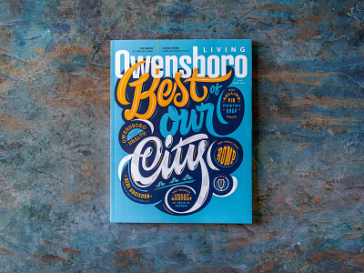 Best of - Owensboro Living artwork cover custom design lettering magazine pencil pushers publication typography