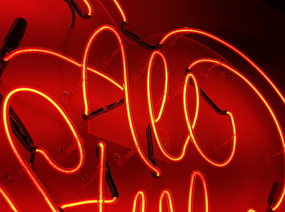 Neon Details art design installation lettering light monoline neon physical signage tube type