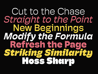 Hoss Sharp font hoss new sans sharp type typeface