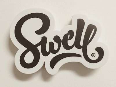 Swell Stickers cold brew ice cream lettering logotype swell swell made wordmark
