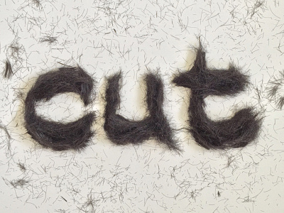 Cut it Out haircut hairline lettercut trimlines typography