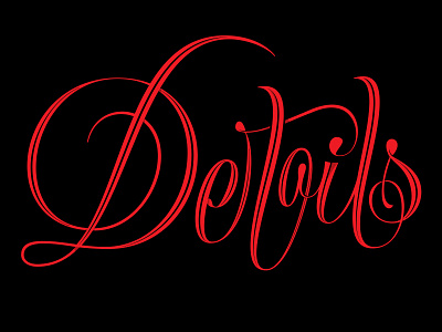 Devil in Details details devil inline lettering script word play