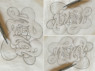 Play/Hard ambigram hard lettering play type
