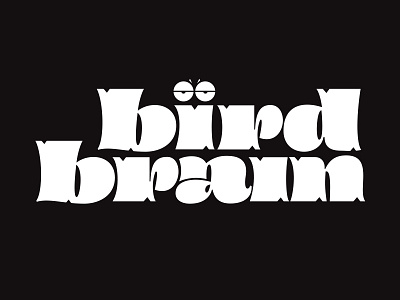 Bird Brain bird design wee font lettering pdx type we make