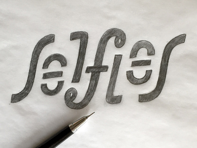 Selfie Ambigram ambigram lettering selfie sketch workinprogress