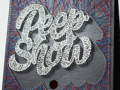 Peep Show - Apex Birdhouse lettering nails peep peep show plywood string type
