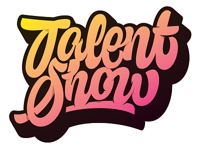 Talent Show Logotype Final custom lettering logotype talent show wordmark