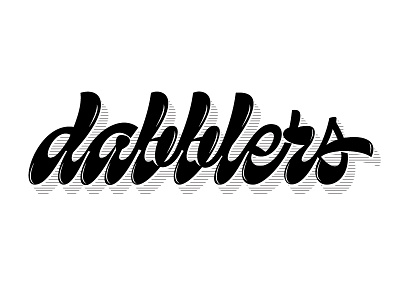 Dabblers dabble juicy lettering script vector