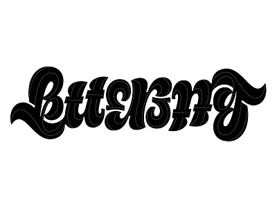 Lettering Ambigram ambigram custom fat script lettering script