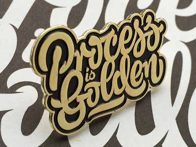 Process is Golden Enamel Pin conference enamel pin lettering pdx process is golden wemake