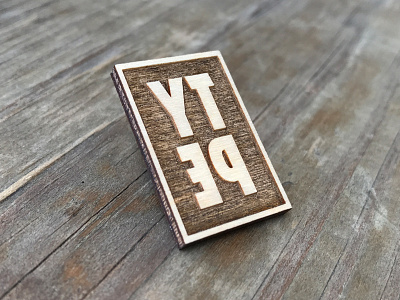 Wood Type Pin + Stamp