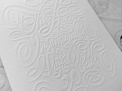 This Page Intentionally Left Blank blank page blind emboss custom script emboss lettering print