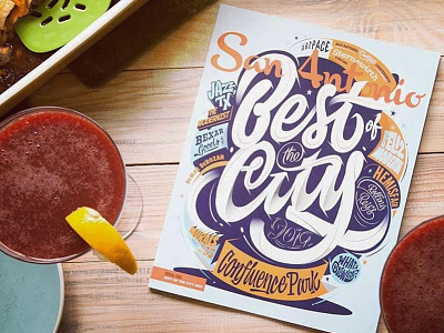 Best of the City best of the city cover custom lettering magazine san antonio typography