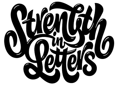 Strength in Letters collab design goodtype ink lettering letters pencil pushers print shirt strength