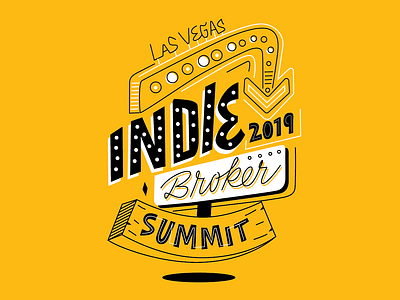 Indie Broker Summit lettering logo signs sketch vector vegas