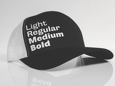 Light Regular Medium Bold - Now in Black caps font hat headwear weights