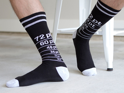 Points! custom designer things drop down fonts knit socks type