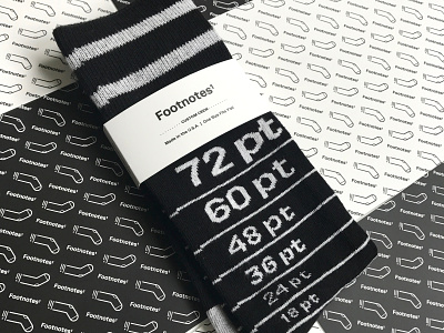 Footnotes Packaging fonts footnotes icons knit packaging points socks