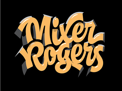 Mixer Rogers custom dj fun funky lettering logotype mixer
