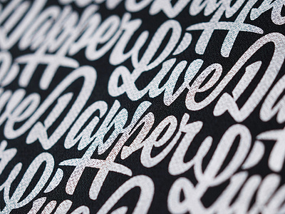 Live Dapper Pattern dapper lettering live pattern repeating screenprint script