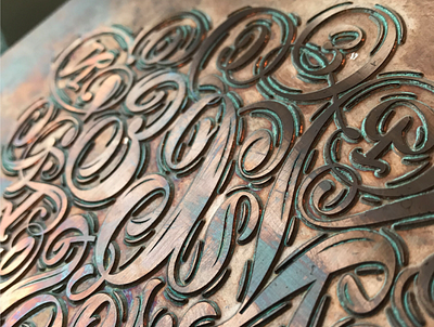 Nice Plate copper ink letterpress nice plate print