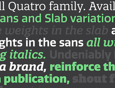 Quatro Family family font pstype pstypelab quatro sans slab typeface typeface design