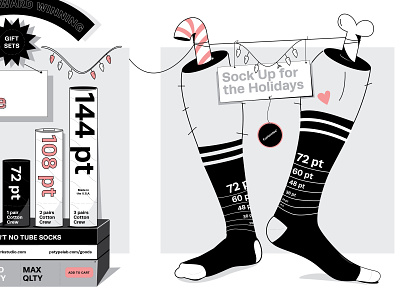 Sock Up! design gifts holidays illustraion pencil pushers promotion socks type vector