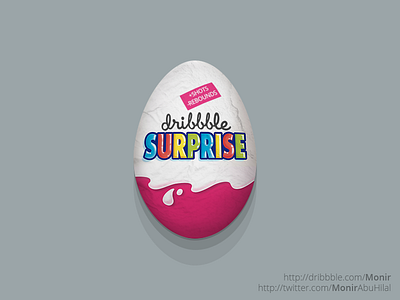 a dribbble surprise egg. easter egg invite rebound simple