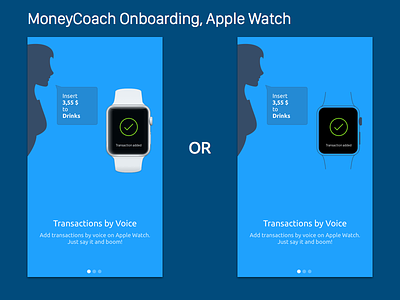 MoneyCoach Onboarding Apple Watch app apple watch finance ios 8 ios 9 personal