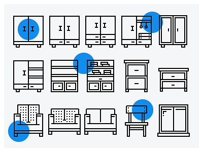 Furniture icon design icon icons line logo outline vector website