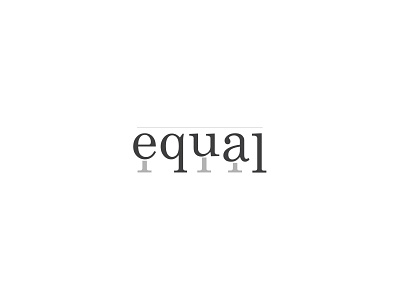 equal black and white concept equal equality graphic design logo logo design minimalistic