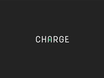 Charge battery black charge concept graphic design green logo logo design