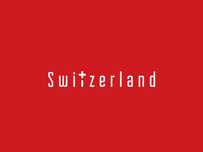 Switzerland concept flag graphic design logo logo design minimalistic red switzerland