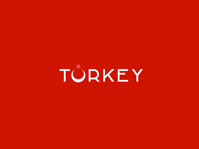 Turkey concept country flag logo logo design minimalistic red turkey turkeylogo